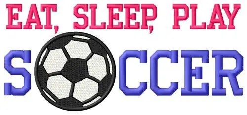 Limited Edition Simple Soccer Life Embroidery Design