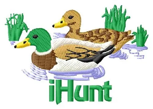 Original Bird Hunt Embroidery Design