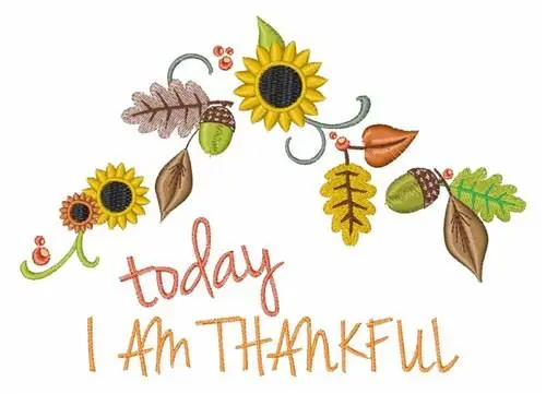 New Release I Am Thankful Embroidery Design
