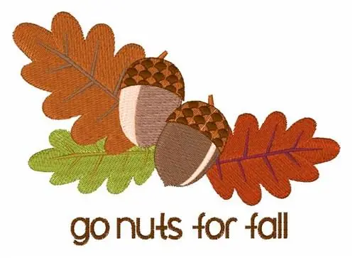 Go Nuts For Fall Embroidery Design Big Sale