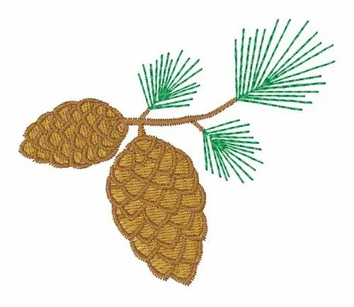 Clearance Pine Tree Branch Embroidery Design