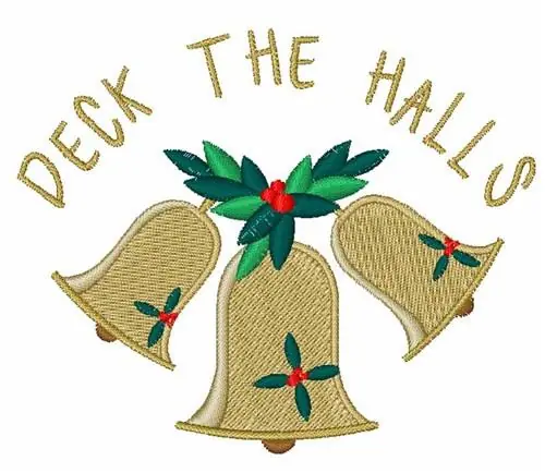 Premium Deck The Halls Embroidery Design
