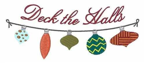 Deck The Halls Embroidery Design Super Sale