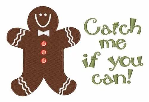 Christmas Gingerbread Embroidery Design Genuine