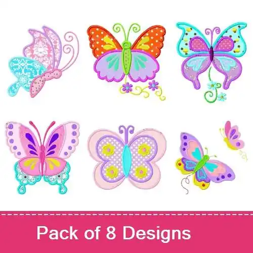 Fan Favorite Butterflies Embroidery design pack by Applique Guru, Embroidery Packs on EmbroideryDesigns.com