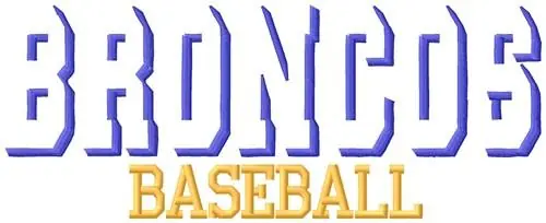 Broncos Baseball Embroidery Design Buy Direct