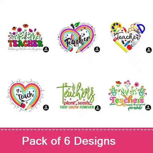 Big Sale Teacher Embroidery design pack by Chic Embroidery Creations, Embroidery Packs on EmbroideryDesigns.com