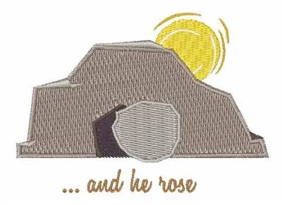 And He Rose Embroidery Design Warranty Included