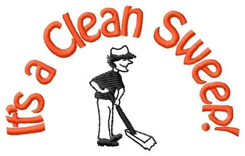 Factory Price Clean Sweepy Janitor Embroidery Design