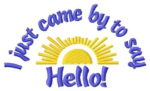 Direct From Factory Hello Sunshine Embroidery Design