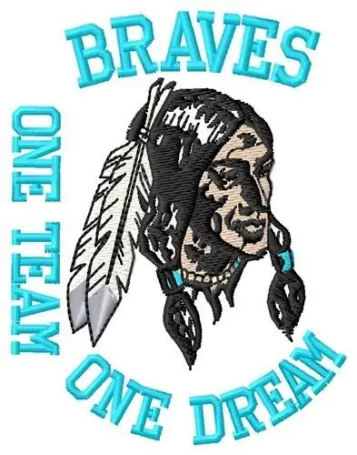 Factory Price Braves One Team Embroidery Design