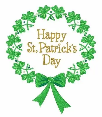 St. Patricks Wreath Embroidery Design New Release