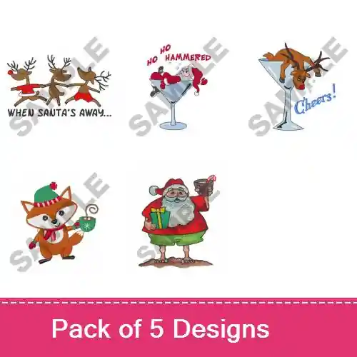 Have Fun At Christmas! Embroidery design pack by Great Notions, Embroidery Packs on EmbroideryDesigns.com Holiday Sale