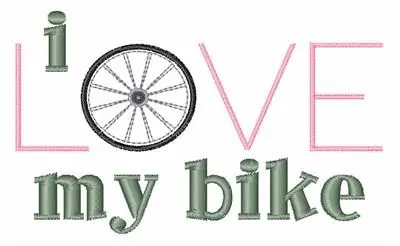 Love My Bike Embroidery Design Genuine