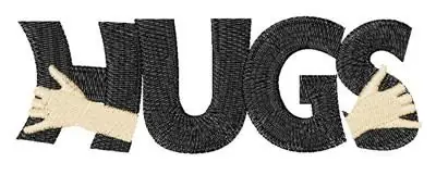Authentic Hugs Embroidery Design