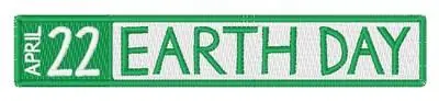 Top Rated Earth Day Date Embroidery Design