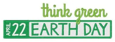 Hassle-Free Returns Think Green Embroidery Design