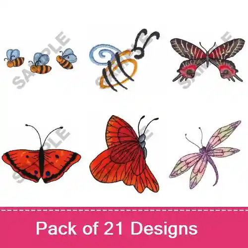 Fluttering Flyers Embroidery design pack by Great Notions, Embroidery Packs on EmbroideryDesigns.com Free Delivery