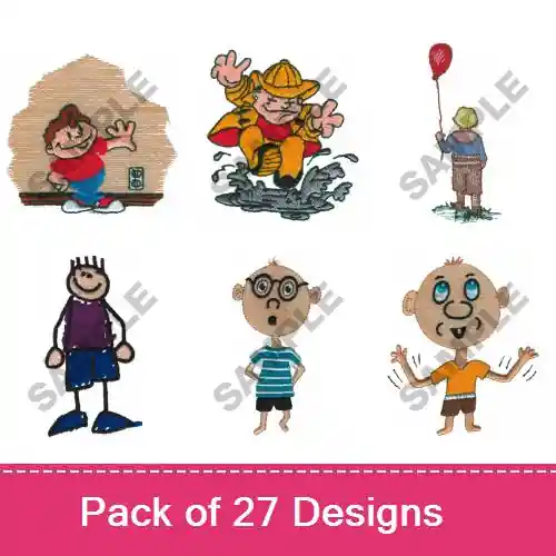 Boys, Boys, BOYS Embroidery design pack by Great Notions, Embroidery Packs on EmbroideryDesigns.com Final Sale