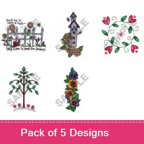 Fast Shipping Spring Flowers Embroidery design pack by Great Notions, Embroidery Packs on EmbroideryDesigns.com