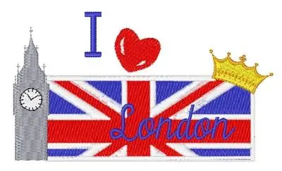 Crafted I Love London Embroidery Design