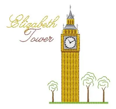 Money Back Guarantee Elizabeth Tower Embroidery Design