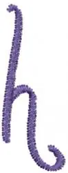 Love Curls Lowercase H Embroidery Design Deal