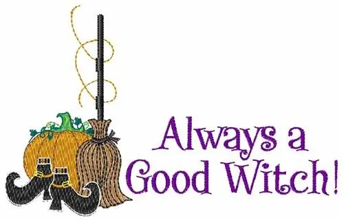 Good Witch Embroidery Design Clearance