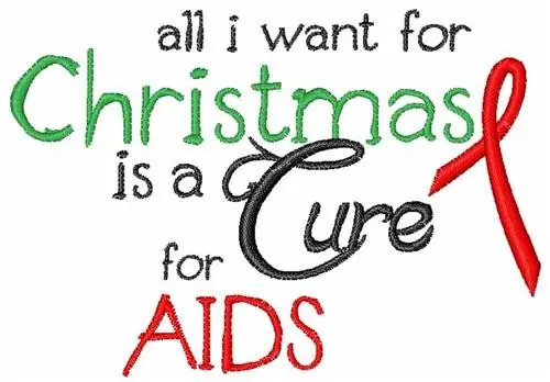 Flash Sale Cure For Aids Embroidery Design