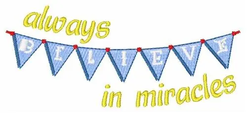 Always Believe Embroidery Design Buy Direct