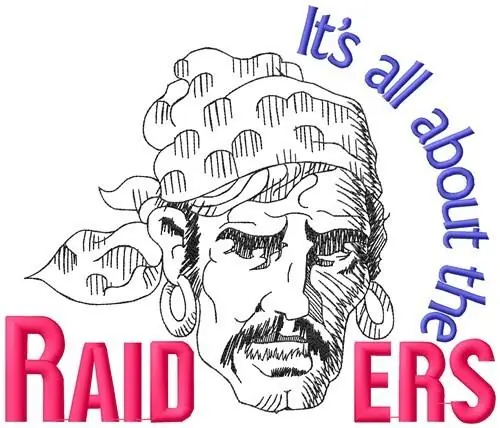 Worldwide Shipping All About The Raiders Embroidery Design