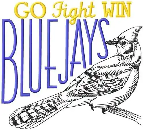 Bulk Order Fight Win Blue Jays Embroidery Design
