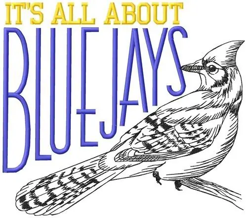 All About Blue Jays Embroidery Design Free Shipping
