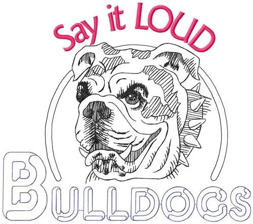 Viral Say It Loud Bulldogs Embroidery Design
