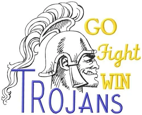 Go Fight Win Trojans Embroidery Design Top Rated