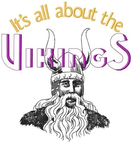 All About The Vikings Embroidery Design Clearance