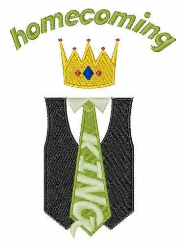 Homecoming King Tie Embroidery Design Low Price