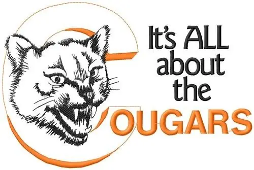 Seasonal Sale All About The Cougars Embroidery Design