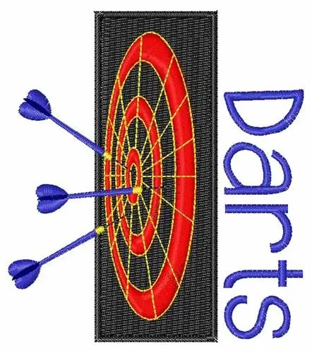 Worldwide Shipping Dart Board Embroidery Design