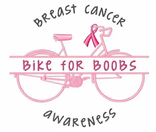 Price Cut Bike for Breast Cancer Embroidery Design