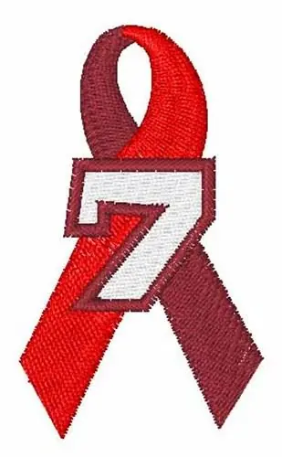 One Day Deal Awareness Ribbon Font 7 Embroidery Design