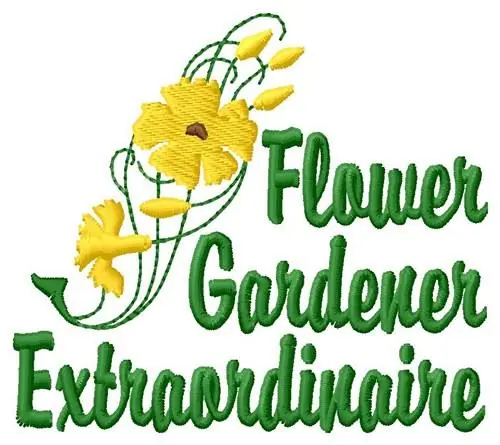 Free Returns Flower Gardener Embroidery Design