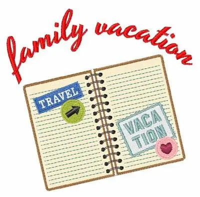Affordable Family Vacation Embroidery Design