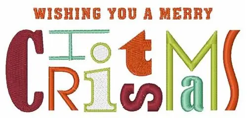 Affordable Christmas Wishes Embroidery Design