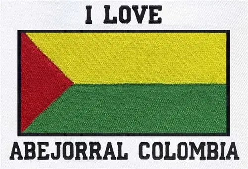 Abejorral, Colombia Flag Embroidery Design Best Choice