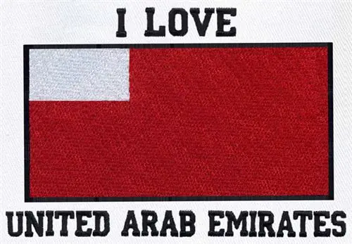 Abu Dhabi, UAE Flag Embroidery Design Free Returns
