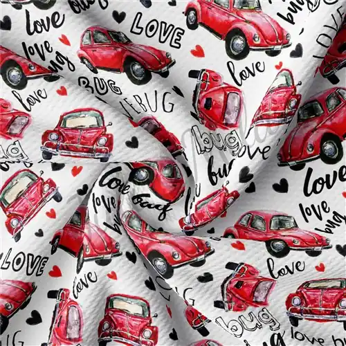 New Arrival Valentine's Day Printed Liverpool Bullet Textured Stretch Solid Strip Thick Knit Jersey Fabric