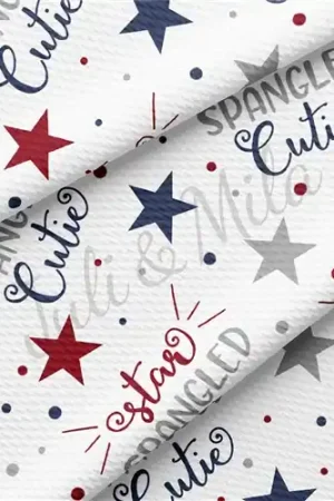 Star Spangled Cutie 4th of July Patriotic USA Liverpool Flag American Stripes PT92 with Free $89.99 Bundle Trusted Brand