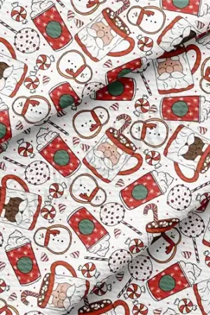 Brand New Latte Christmas Liverpool Bullet Textured Stretch Solid Strip Thick Knit Jersey Fabric