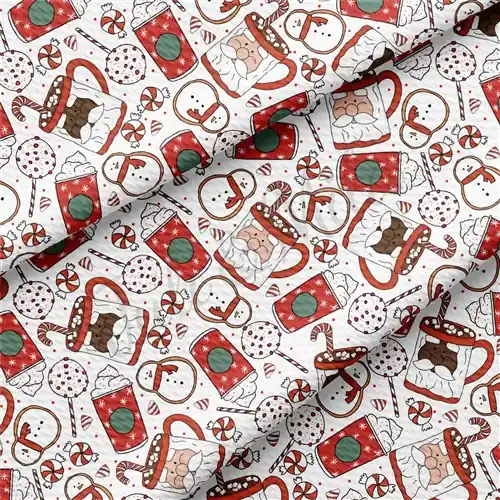 Brand New Latte Christmas Liverpool Bullet Textured Stretch Solid Strip Thick Knit Jersey Fabric
